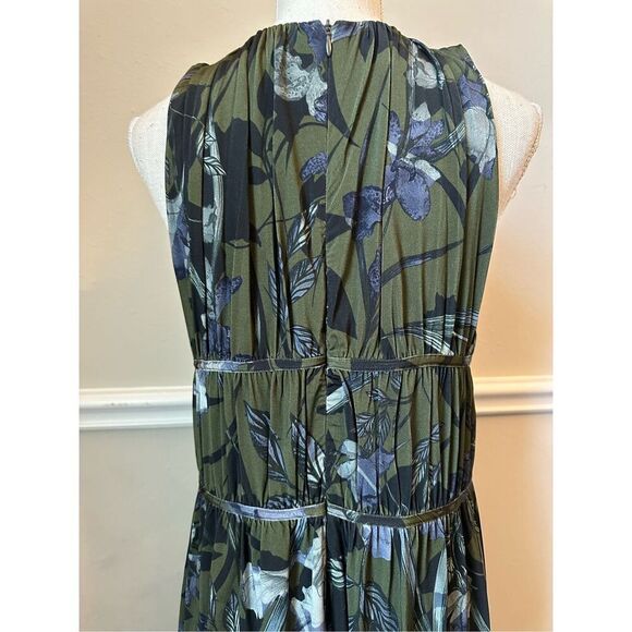 All Saints Botanical Maxi Dress in Green and Purple - Picture 8 of 12